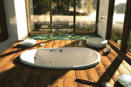 淄博现代装修——美好沐浴时光，万泰装饰你的禅意浴室