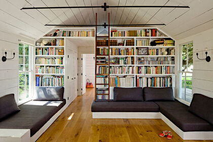 家装设计靠谱的公司——大户型别墅家装设计家庭图书馆装修效果图